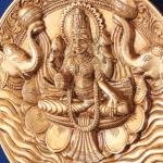 Brass Superfine Gajalakshmi Wall Hanging | 7.5" Divine Elephant Design | Traditional Temple Decor